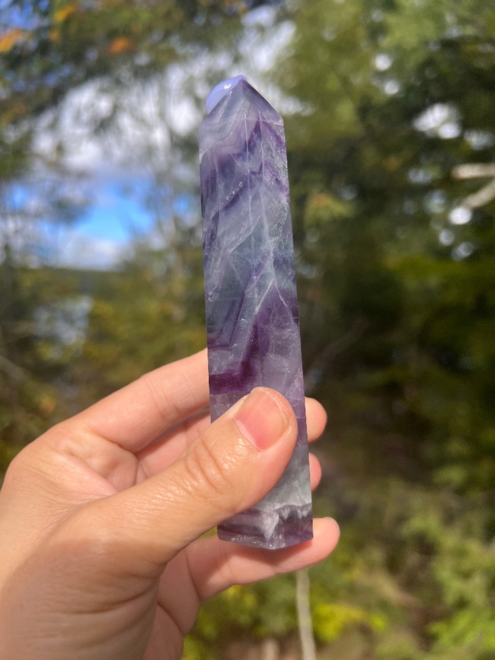 Fluorite (14) tower | Crystal ~ UV reactive